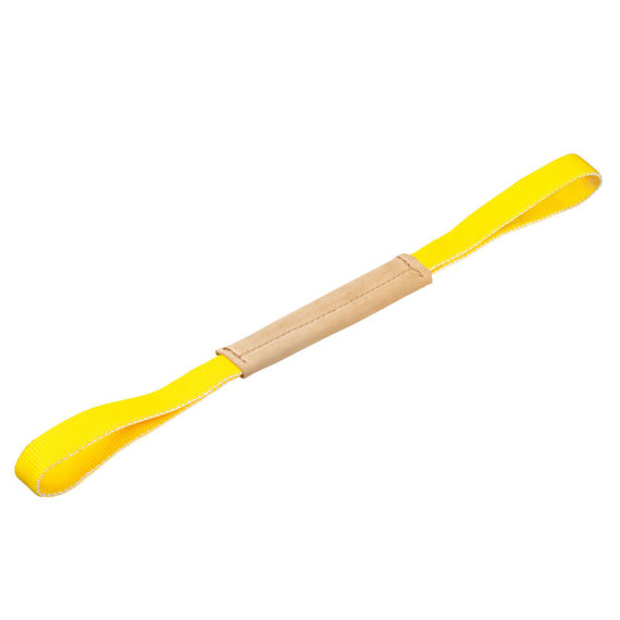 Leather Bite Tug  2 Handle 1x11in - DogSports4u
