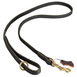 Walking and Tracking Leather Dog Leash of Handcrafted Design - DogSports4u