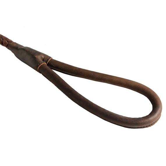 Braided Leather Dog Leash with Round Handle – DogSports4u