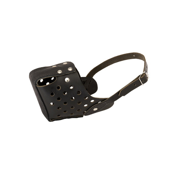 Leather Dog Training Basket Muzzle with Padded Nose - DogSports4u