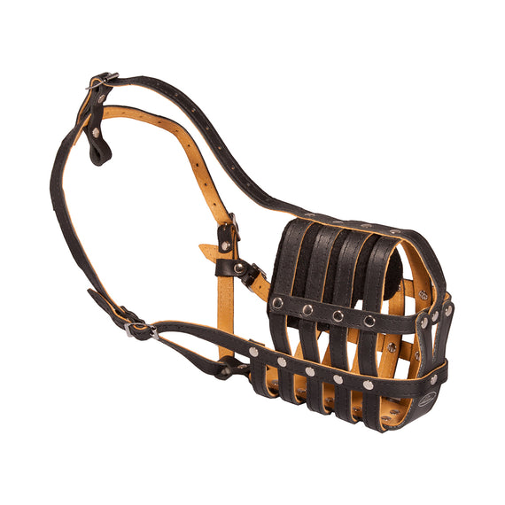 M41R - Everyday Light Super Ventilation Leather Basket Muzzle - DogSports4u