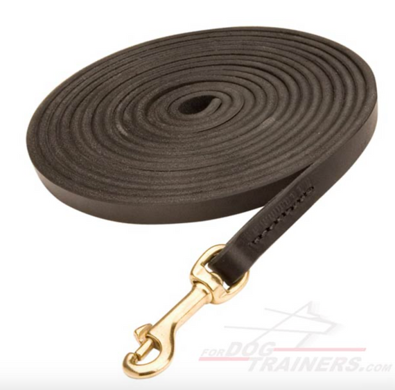 10m-33ft Fine Leather Tracking leash