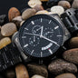 Customized Engraving Black Chronograph Watch